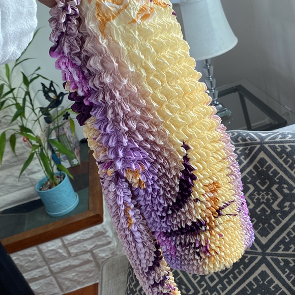 Y2K popcorn/bubble shirt one size pink purple yellow. - Picture 8 of 10